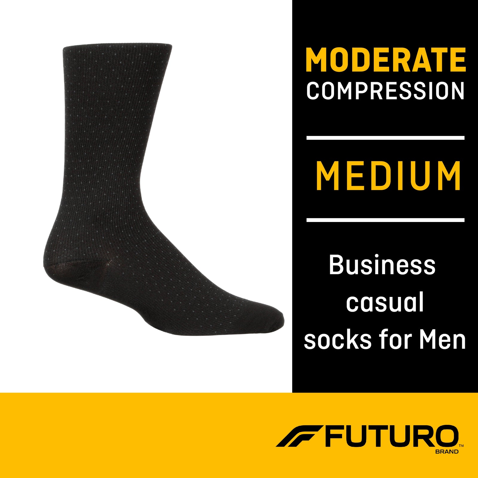 3M Futuro Compression Socks - Medium, Black, Calf High