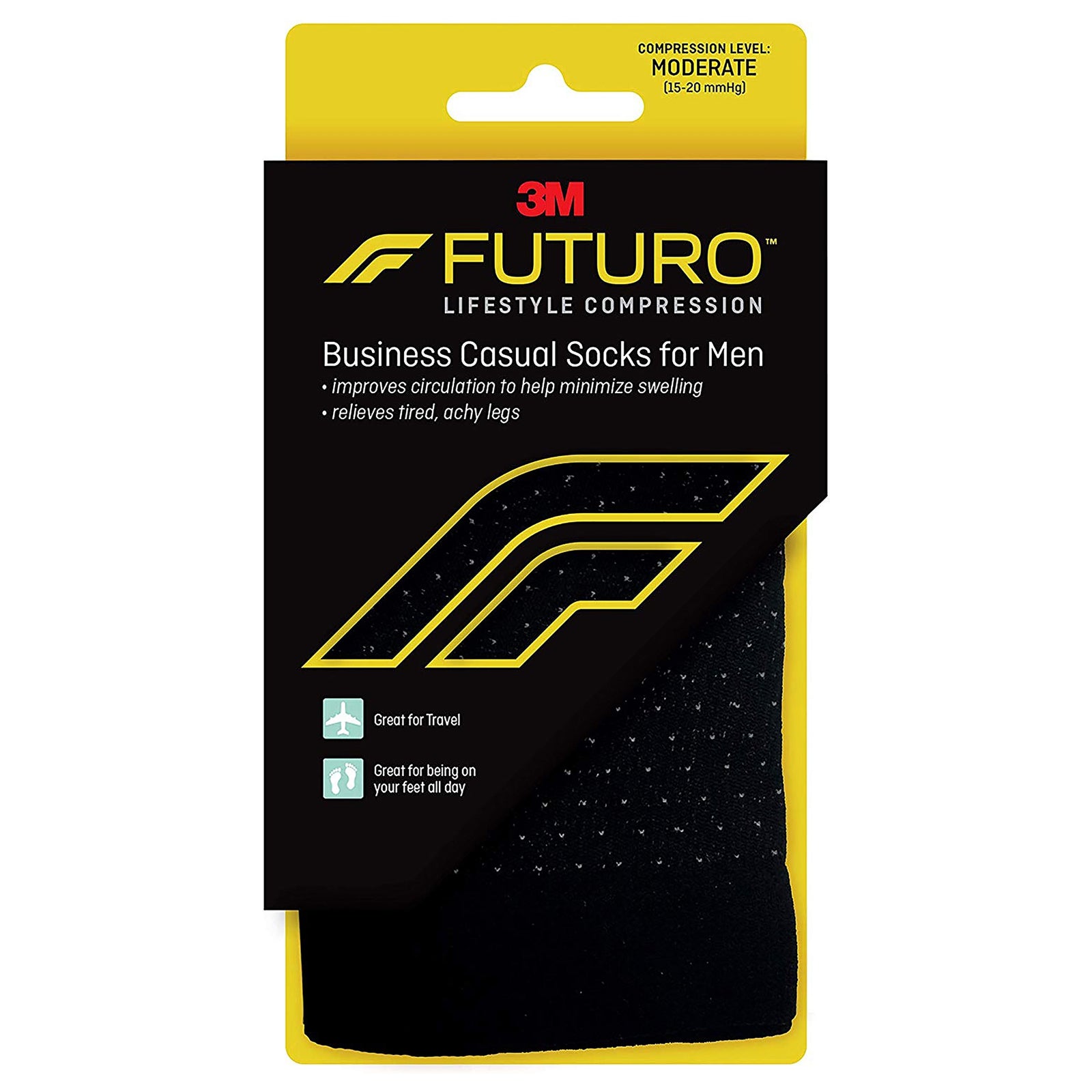 3M Futuro Compression Socks - Medium, Black, Calf High