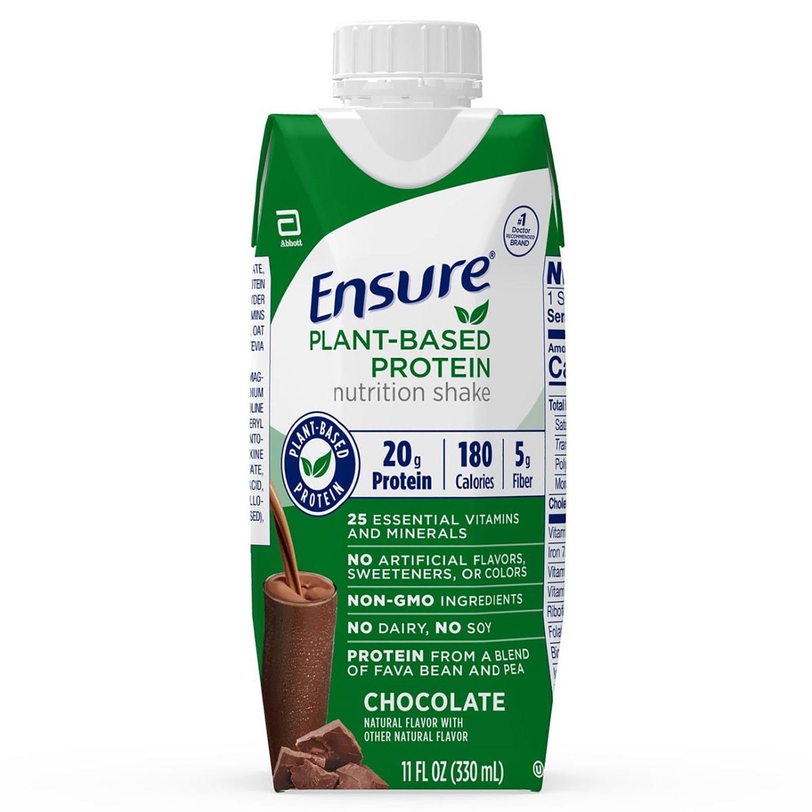 Ensure Plant-Based Protein Chocolate Nutrition Shake, 11 fl oz