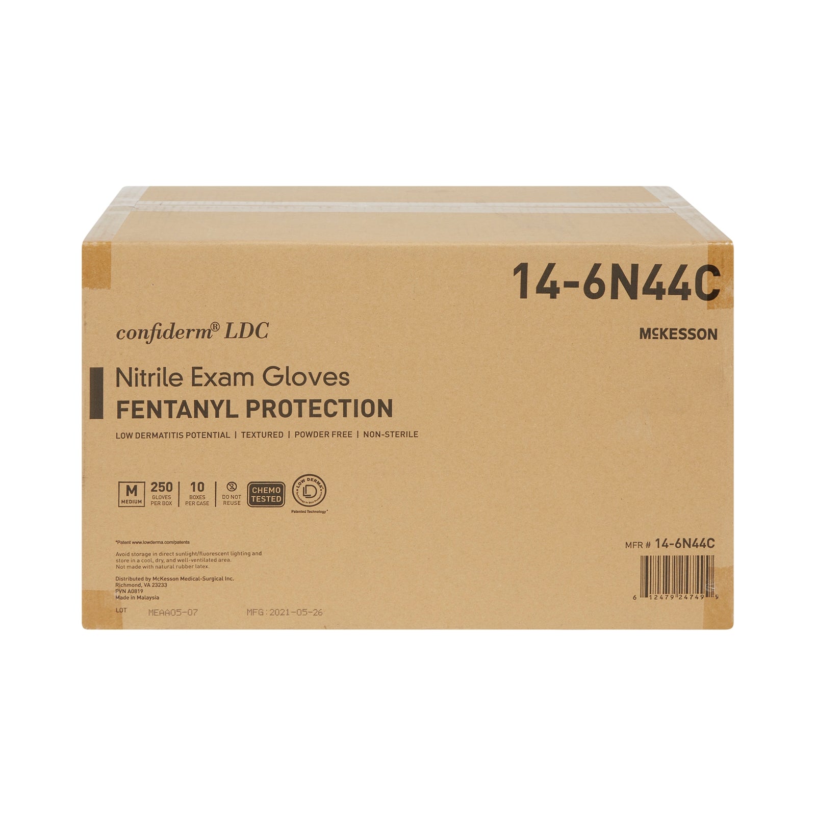 McKesson Confiderm LDC Medium Nitrile Exam Gloves