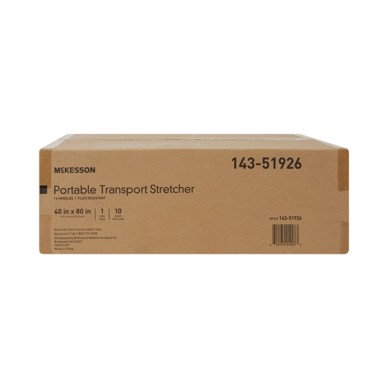 McKesson Transfer Sheet White 40 x 80 Inch with 14 Handles