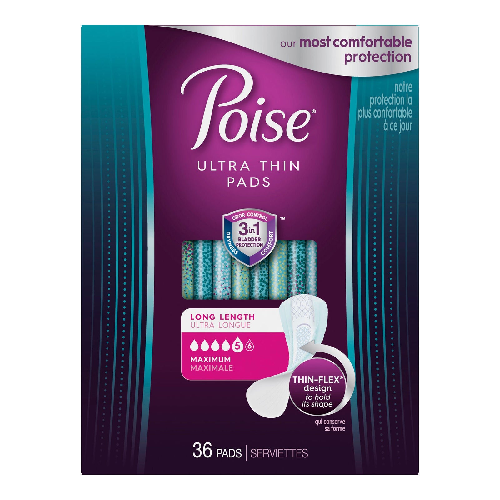Poise Ultra Thin Maximum Absorbency Long Pads