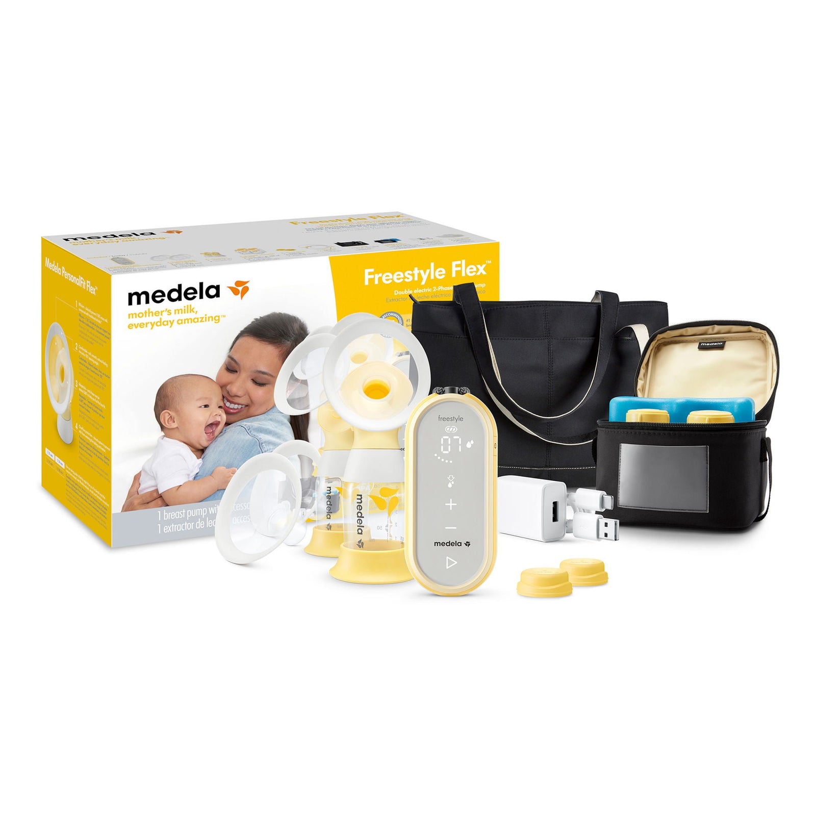 Medela Freestyle Flex Double Electric Breast Pump with Fit Flex Breast Shields