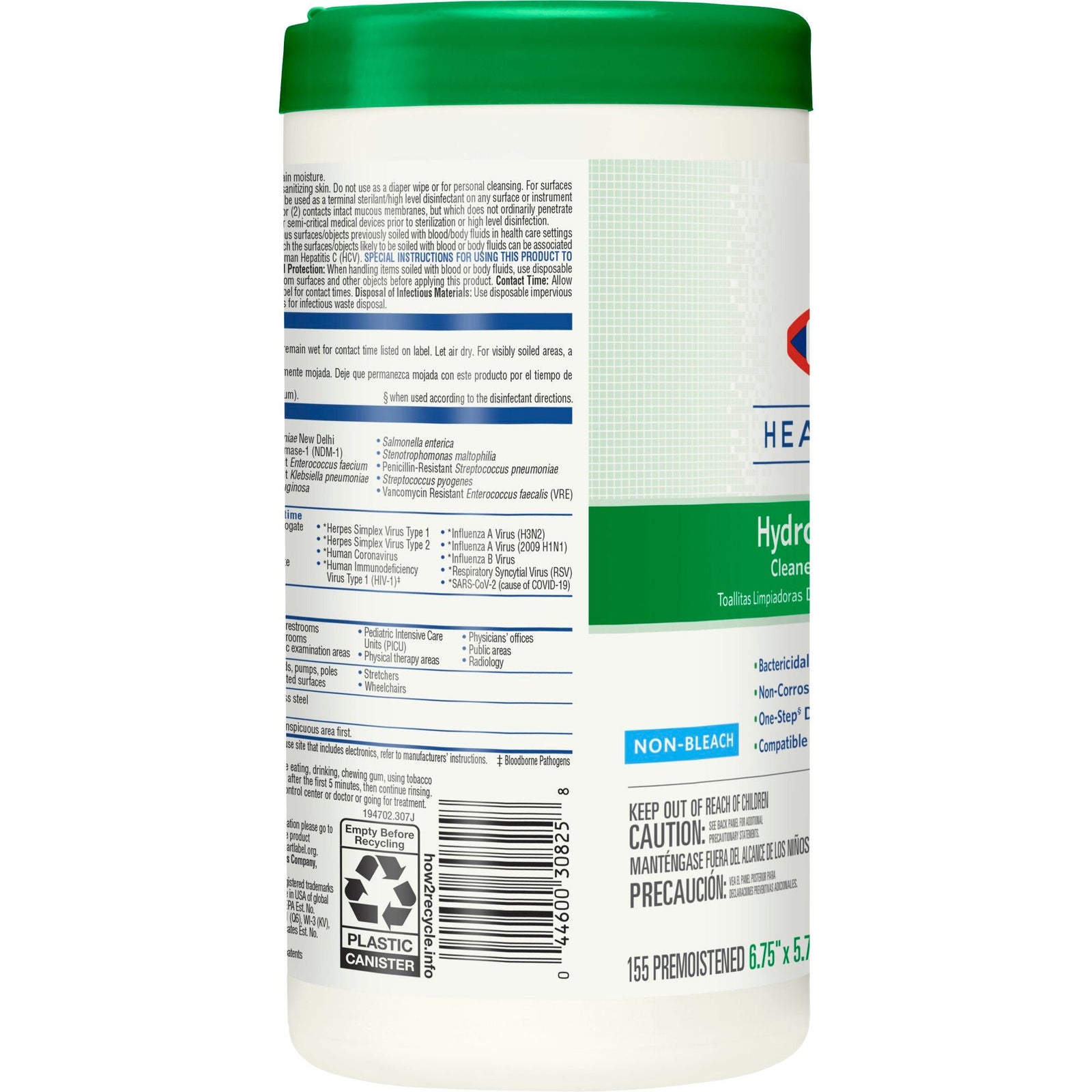 Clorox Healthcare Hydrogen Peroxide Cleaner Disinfectant Wipes, 155 Count