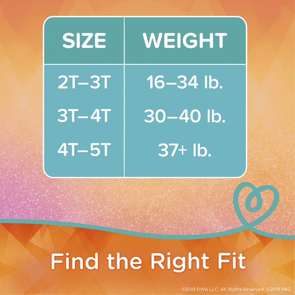 Pampers Easy Ups Toddler Training Pants Size 2T-3T