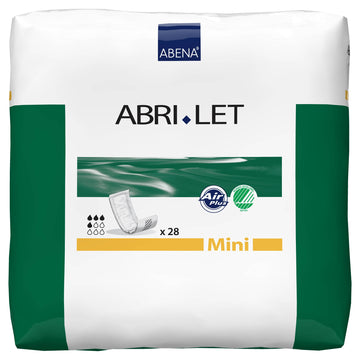 Abena Fluid Barrier Mini Bladder Control Pads with Adhesive Strip - Black (Case of 252)