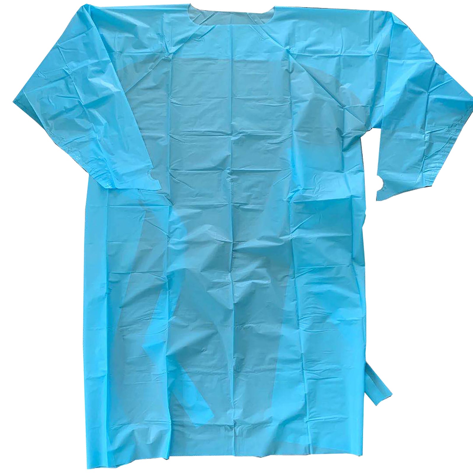 McKesson ISO PE Film Open Back Isolation Gown, Blue