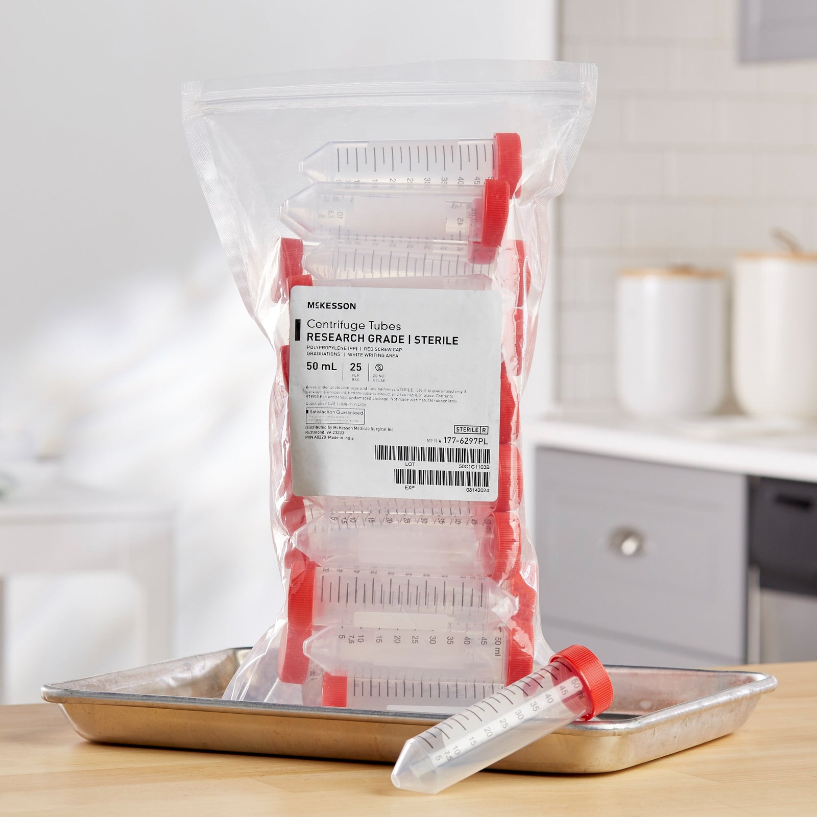 McKesson Centrifuge Tube Plain 50 mL Screw Cap Polypropylene