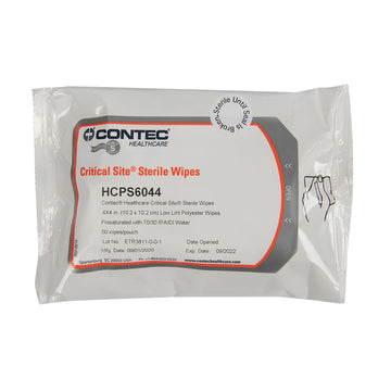 Contec Critical Site Premoistened Alcohol Based Sterile Wipes 4x4 Inch