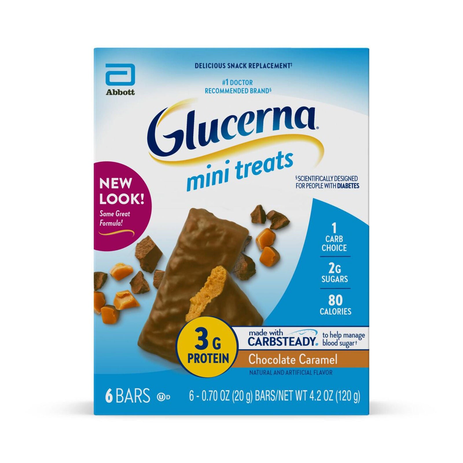 Glucerna Mini Chocolate Caramel Snack Bar, 20 g