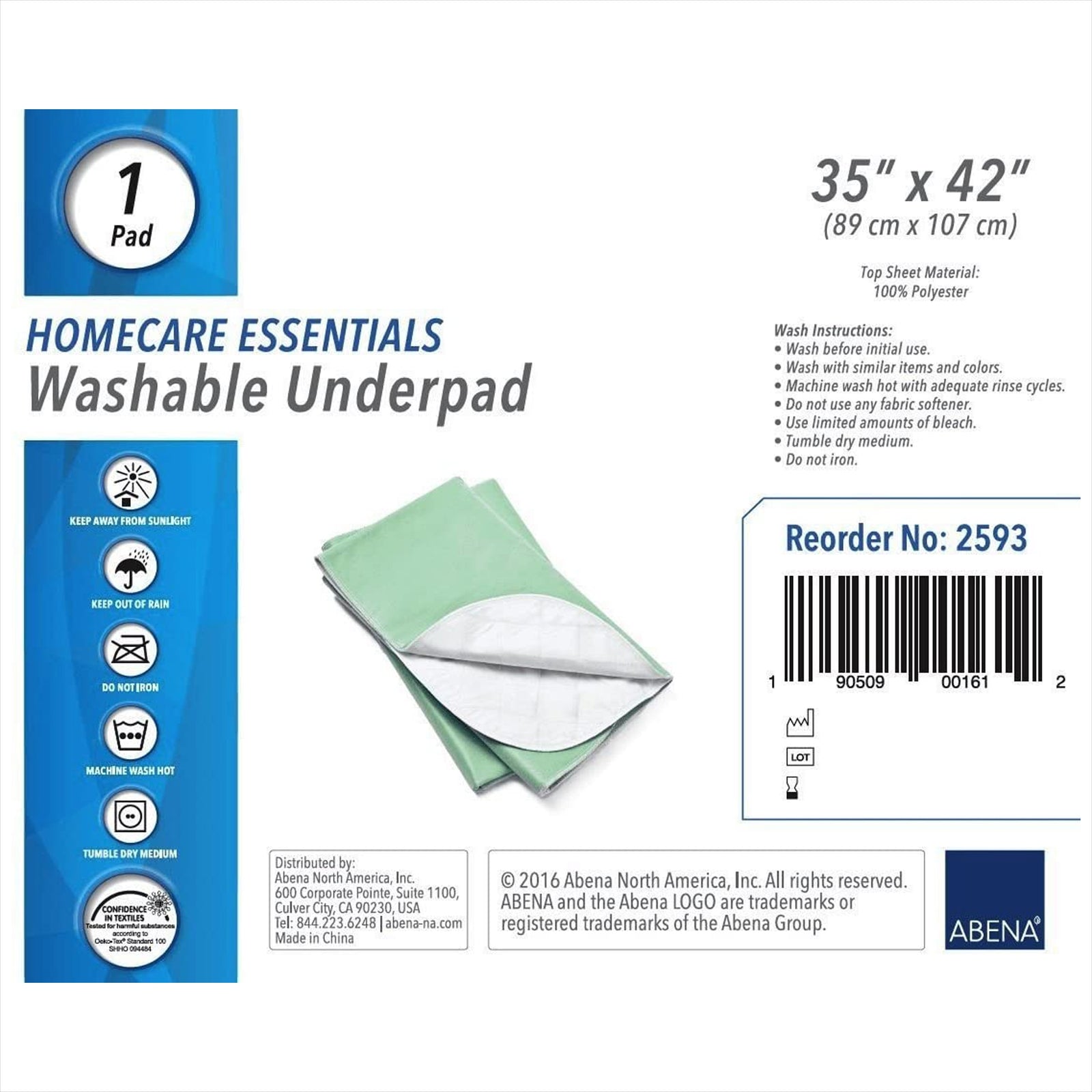 Abena Reusable Underpad 35 x 42 Inch with Super Absorbent Core