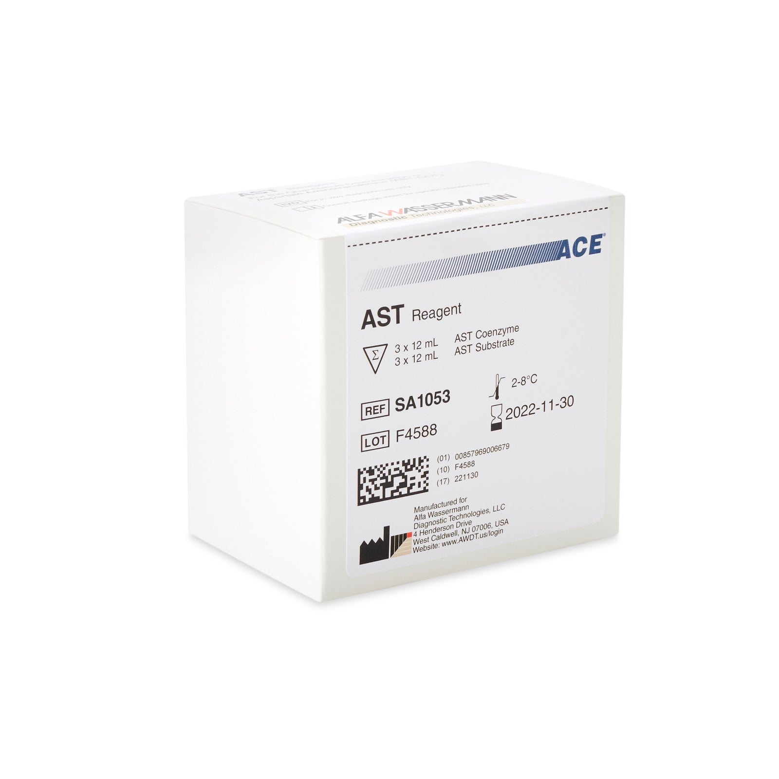 Alfa Wassermann AST Reagent for ACE Axcel/Alera Systems 450 Tests