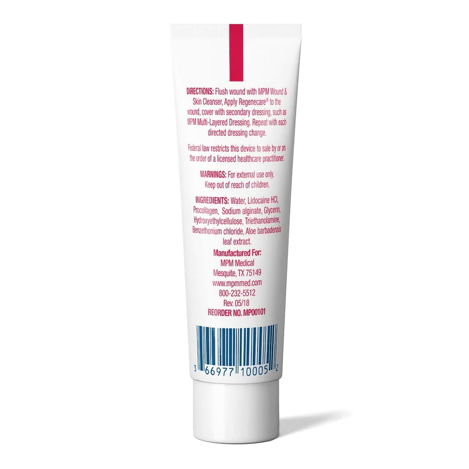 Regenecare Hydrogel Wound Dressing with Lidocaine 0.5 oz Gel