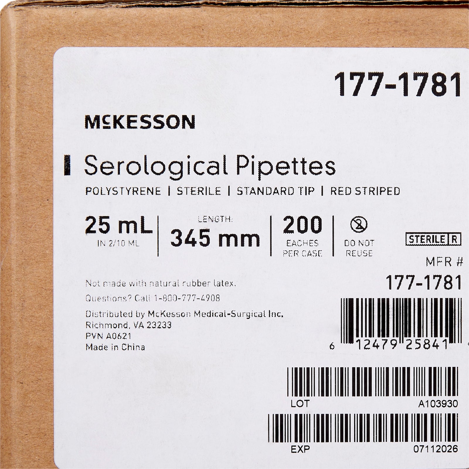 McKesson MedSurg Sterile Serological Pipette