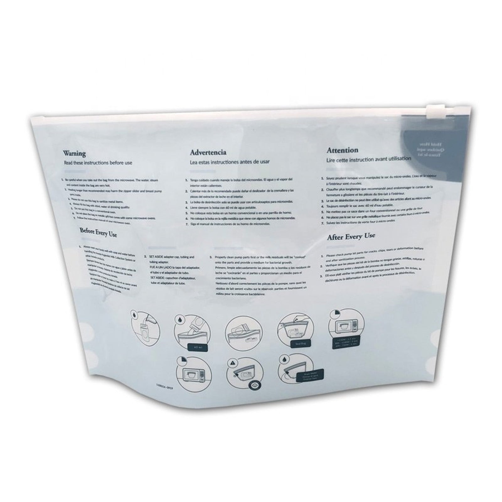 Ameda Clean Ease Microwaveable Steam Sanitizing Bag for Breast Pump Parts