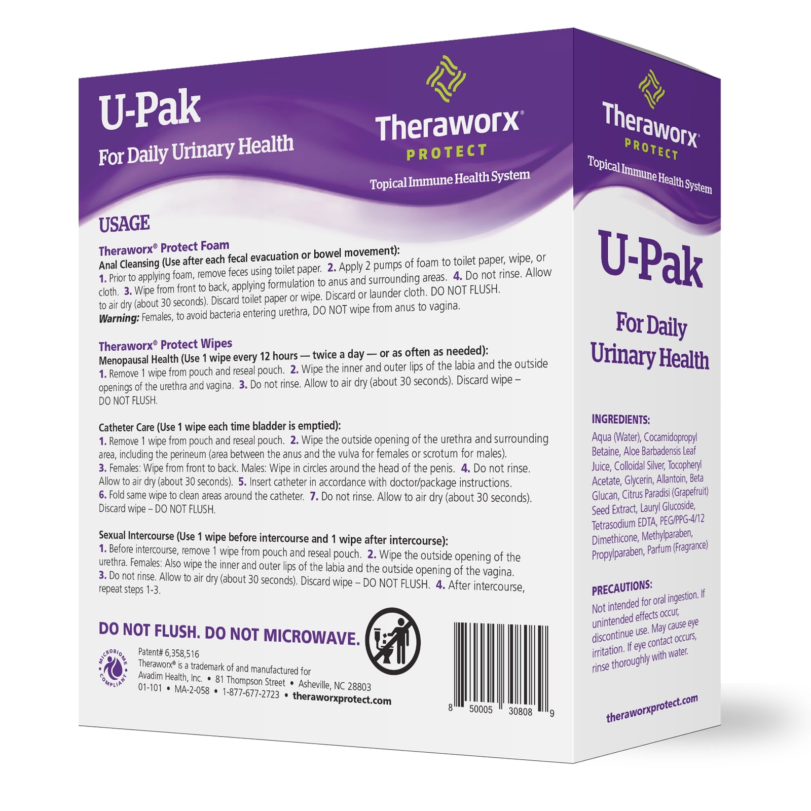 Theraworx Protect U-Pak Urinary Health Kit - Case of 4