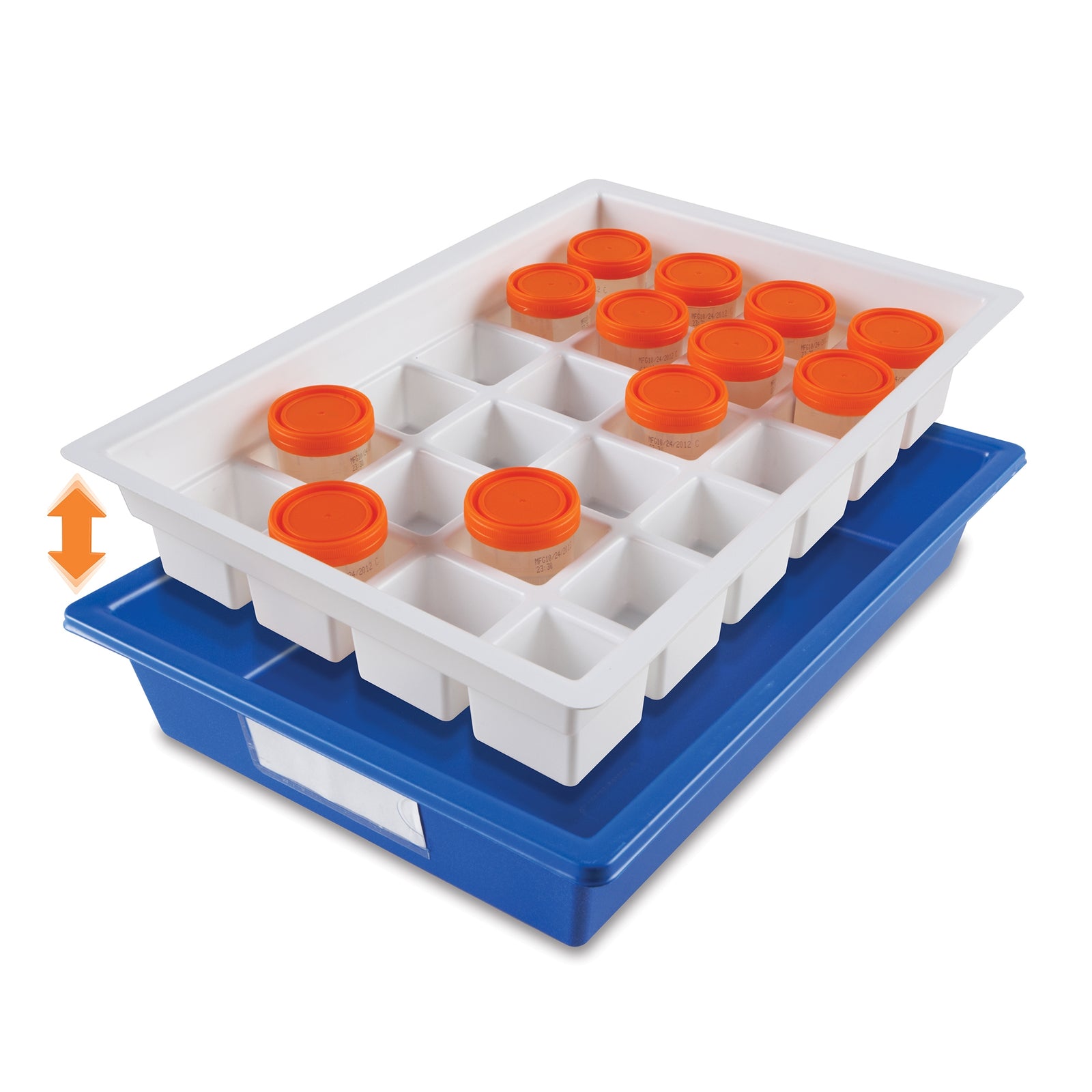 Droplet™ Specimen Storage Tray Blue/White 84 x 331 x 480 mm