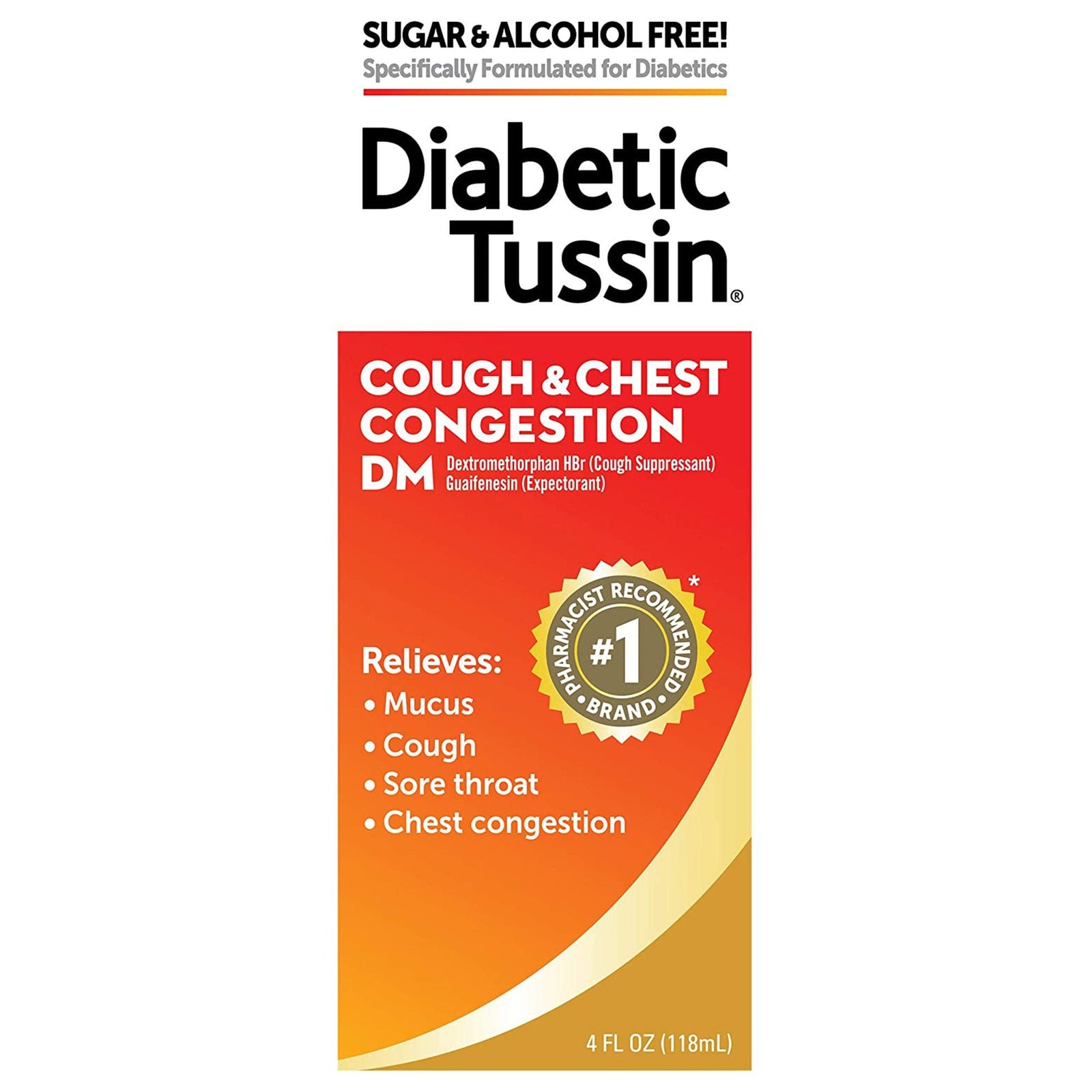 Diabetic Tussin Cough & Chest Liquid, 4 oz