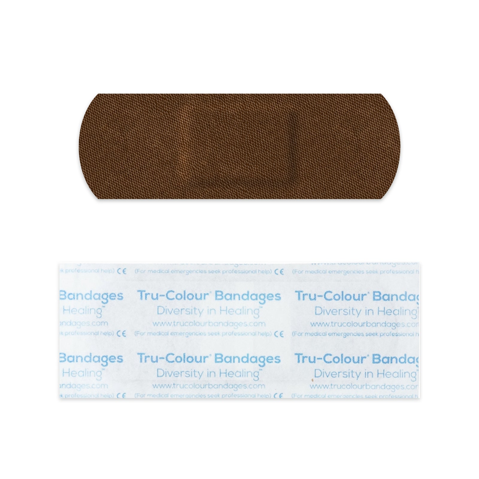 Tru-Colour® Dark Brown Fabric Adhesive Strip 1 x 3 Inch Sterile