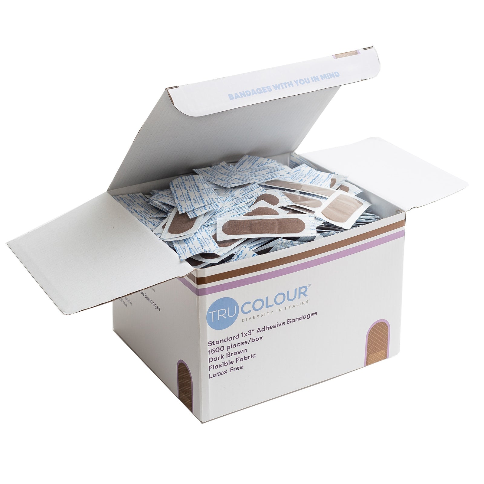 Tru-Colour® Dark Brown Fabric Adhesive Strip 1 x 3 Inch Sterile