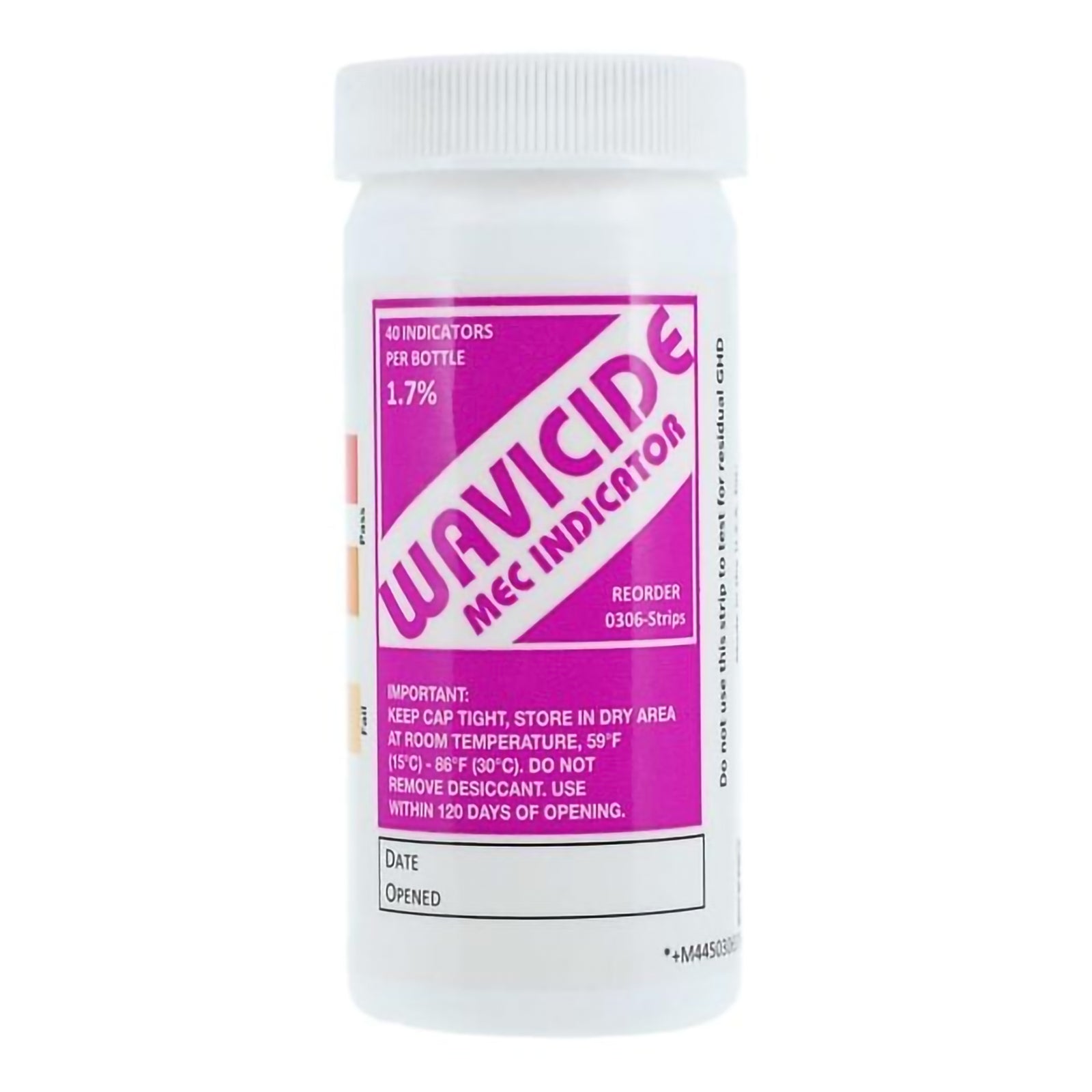 Glutaraldehyde Concentration Indicator Test Strips - 40 Strips