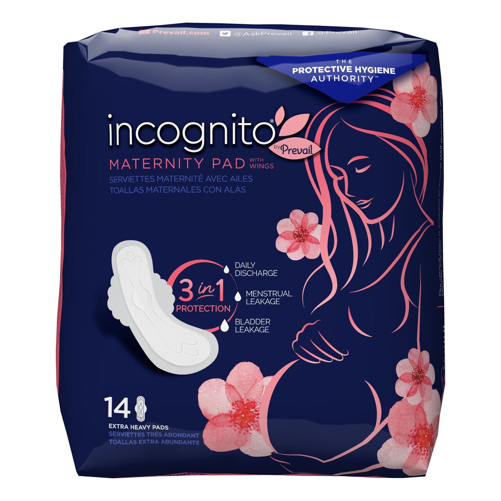 Incognito by Prevail Maternity Pad with Wings