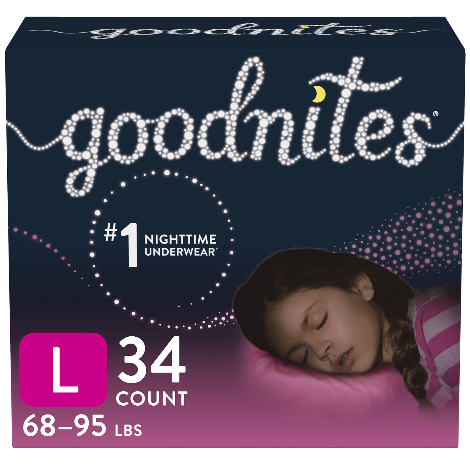 Goodnites Girls Youth Absorbent Underwear Size 5 Large