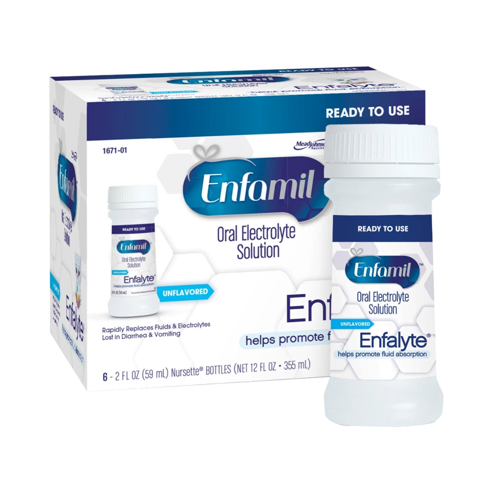 Enfamil Enfalyte Oral Electrolyte Solution RTU, Unflavored, 2 oz
