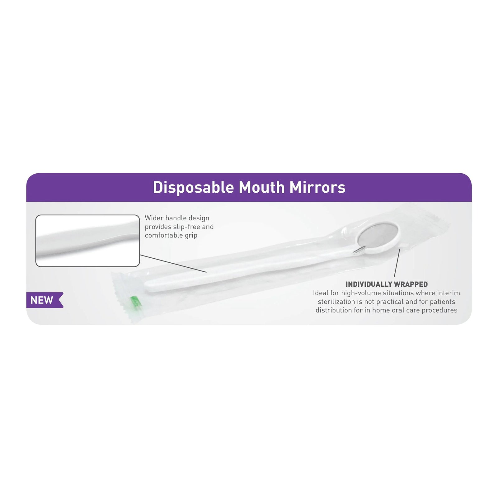 Palmero® 7/8 Inch Mouth Mirror with Plastic Flat Handle - Box of 24