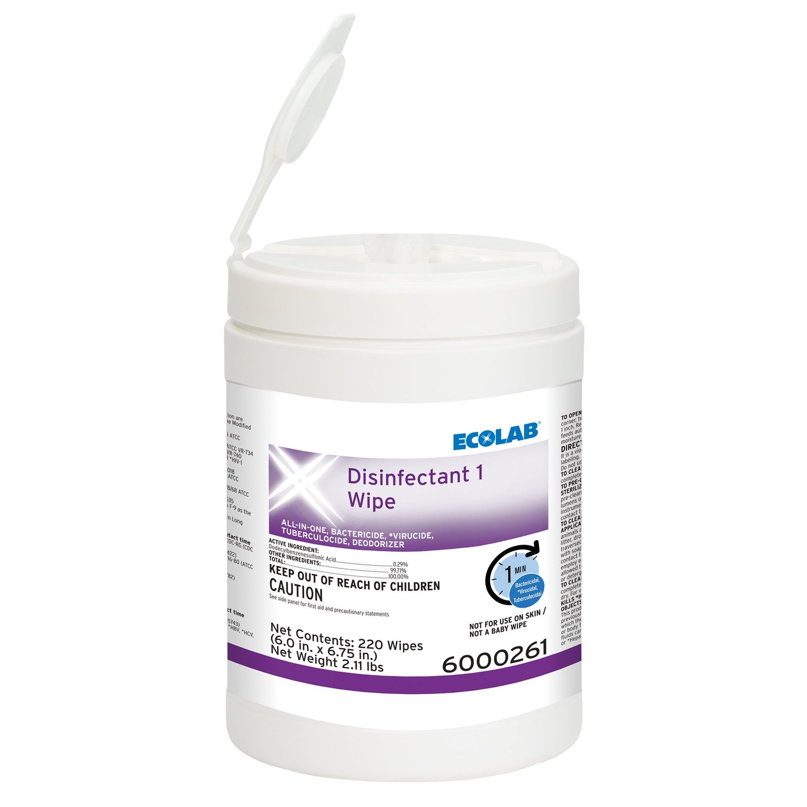 Ecolab Disinfectant 1 Surface Disinfectant Wipes