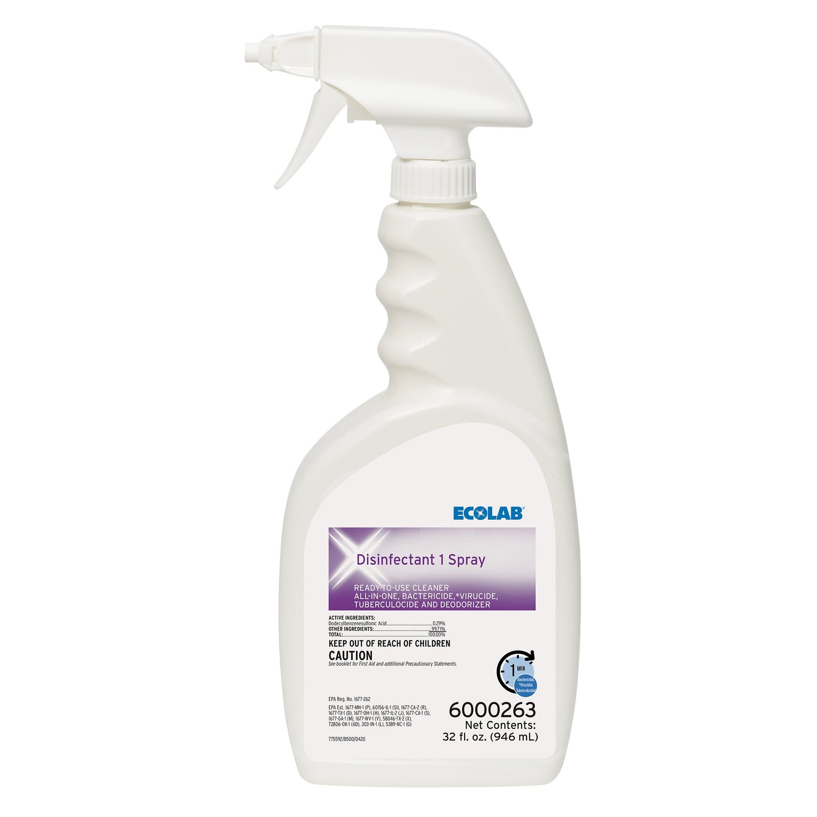 Ecolab Disinfectant 1 Surface Disinfectant Cleaner