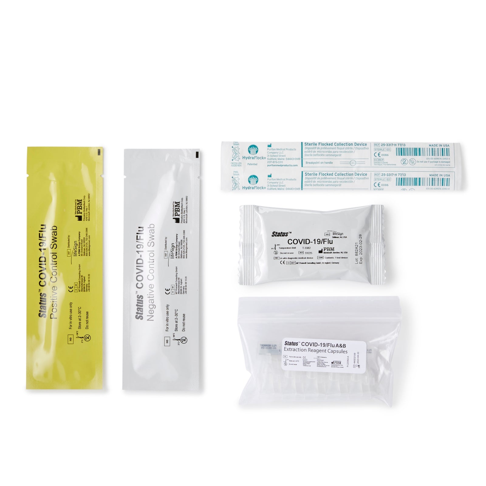 Status COVID-19 / Flu A and B Rapid Antigen Test Kit - 25 Tests