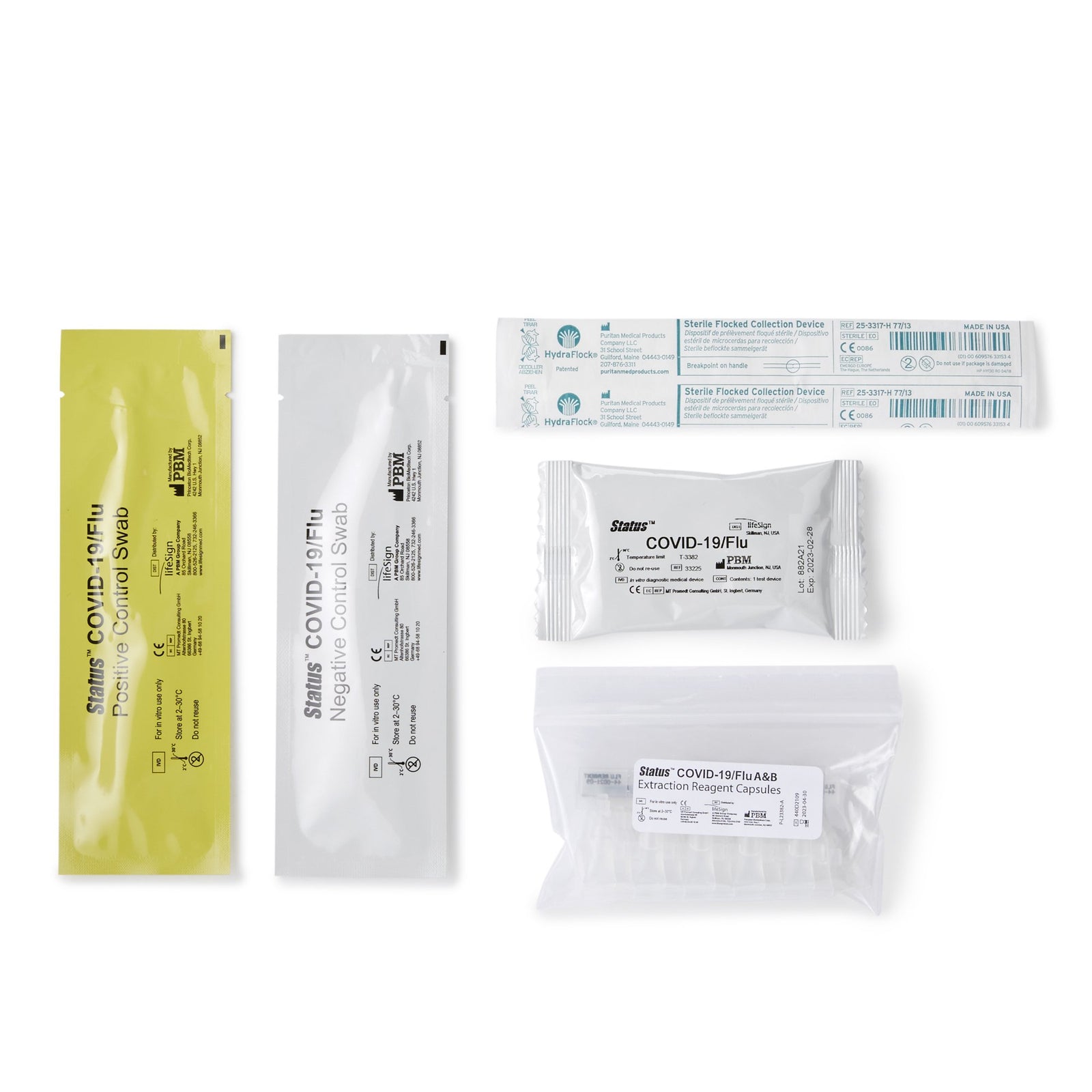 Status COVID-19 / Flu A and B Rapid Antigen Test Kit - 25 Tests