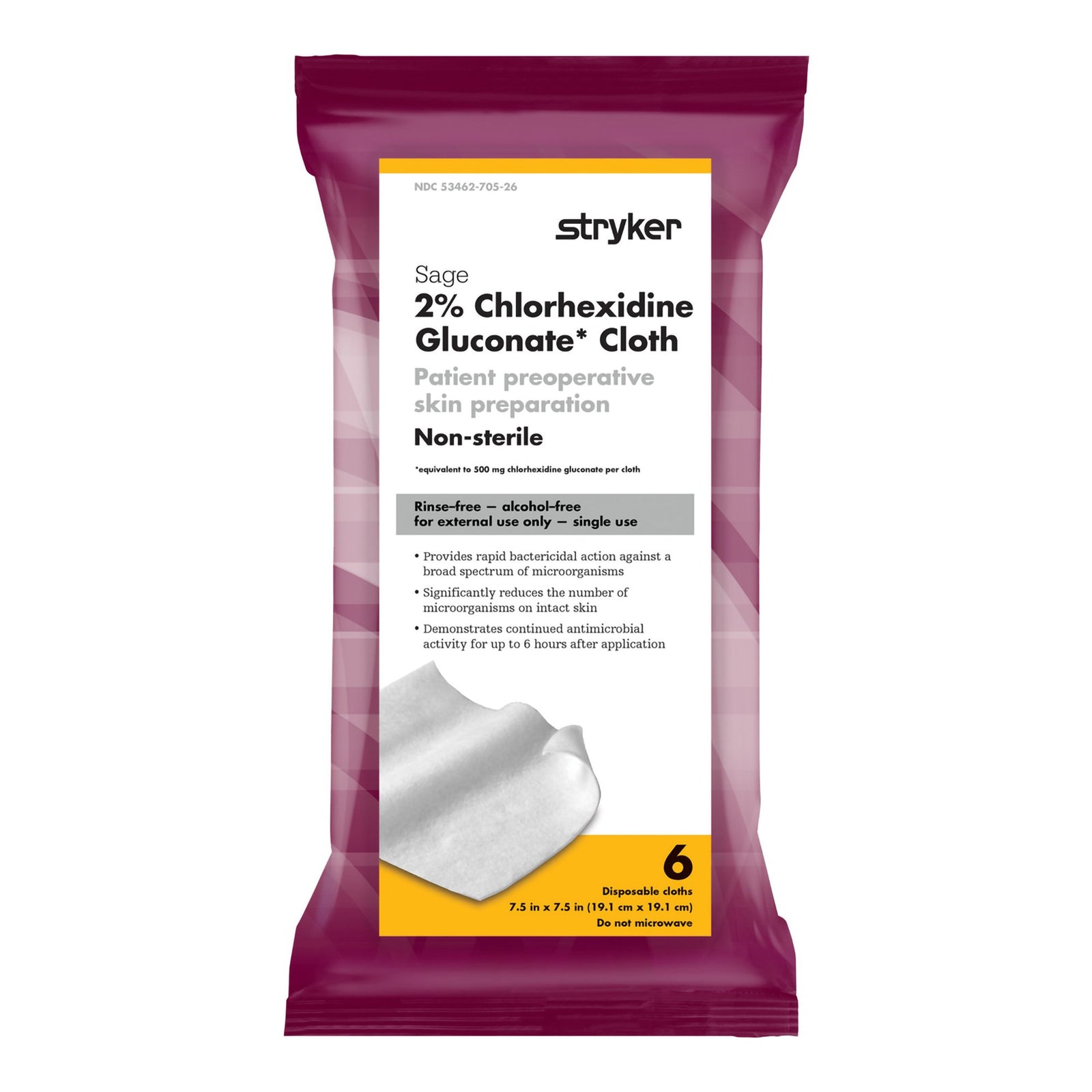 Sage Skin Prep Wipes with 2% Chlorhexidine Gluconate