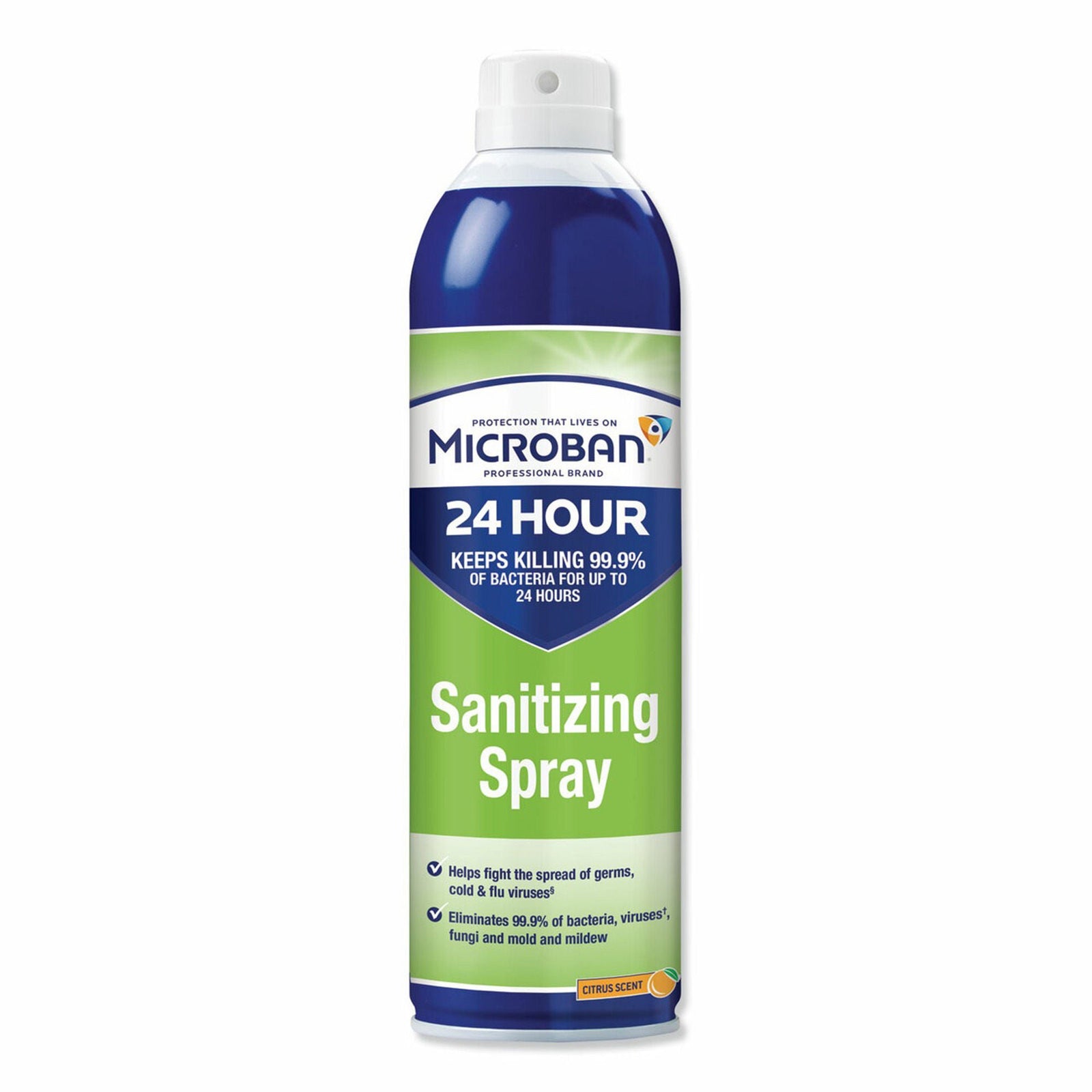 Microban 24-Hour Citrus Sanitizing Spray, 15 oz