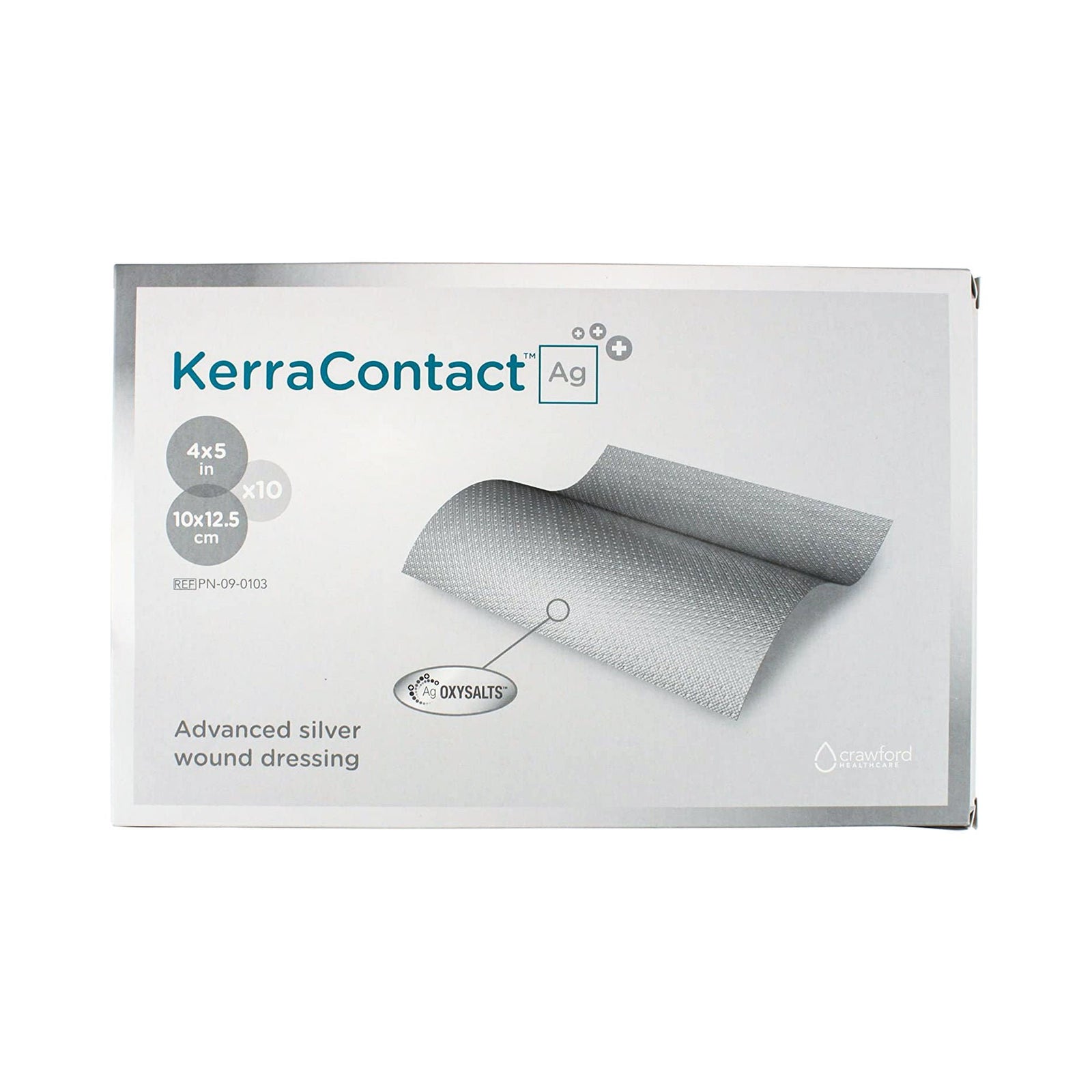 KerraContact Ag Silver Wound Contact Layer Dressing, 4 x 5 Inch