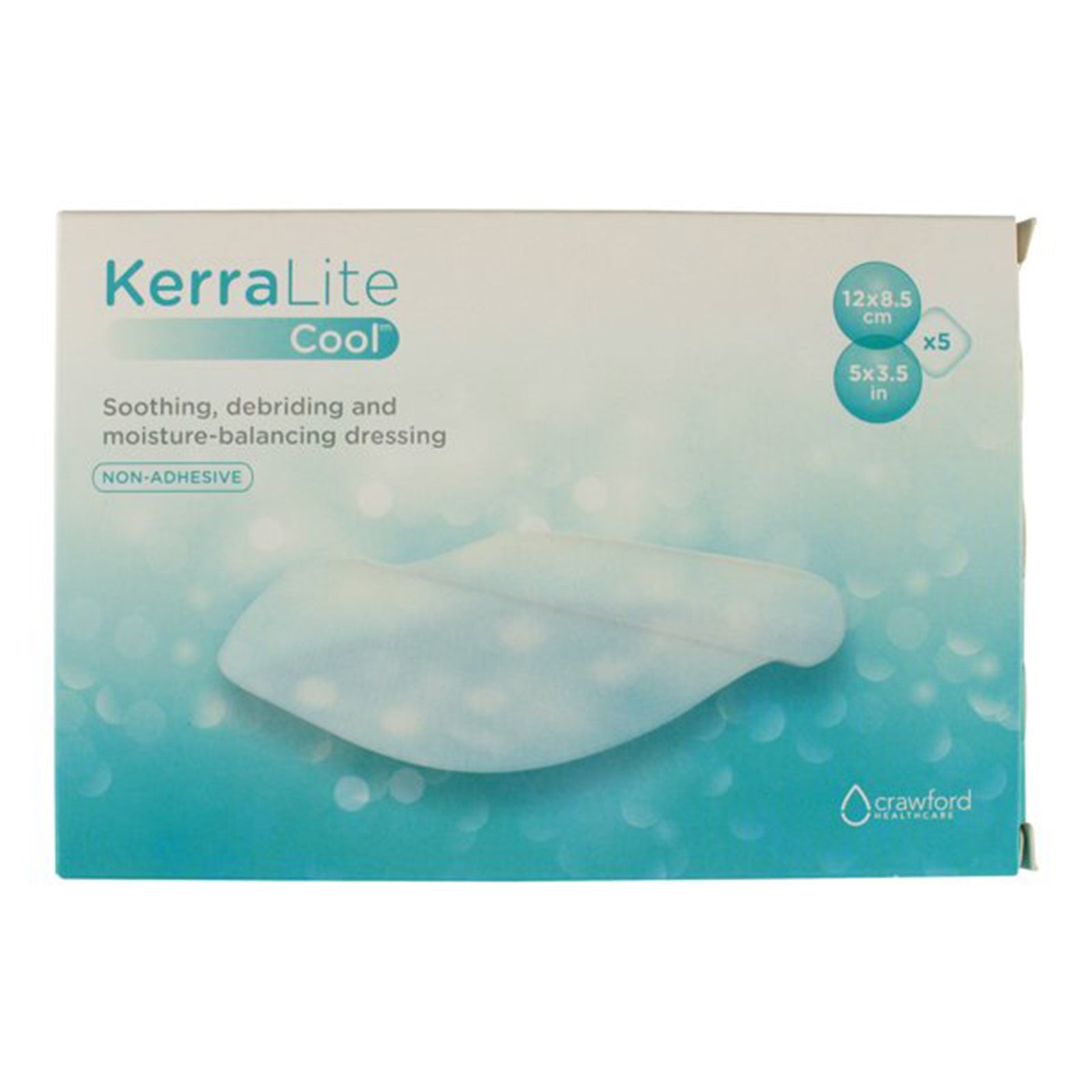 Hydrogel Wound Dressing KerraLite Cool Border Sheet 3-1/2 X 5 Inch