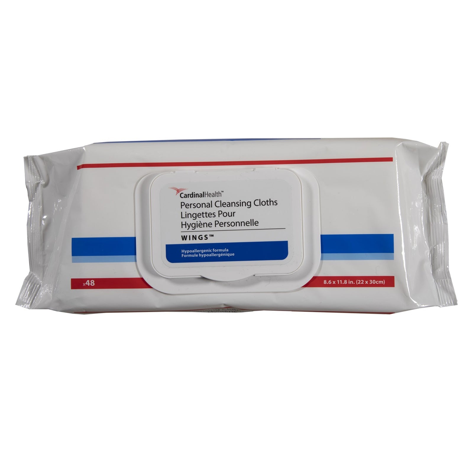 Cardinal Health Wings Rinse-Free Personal Wipe