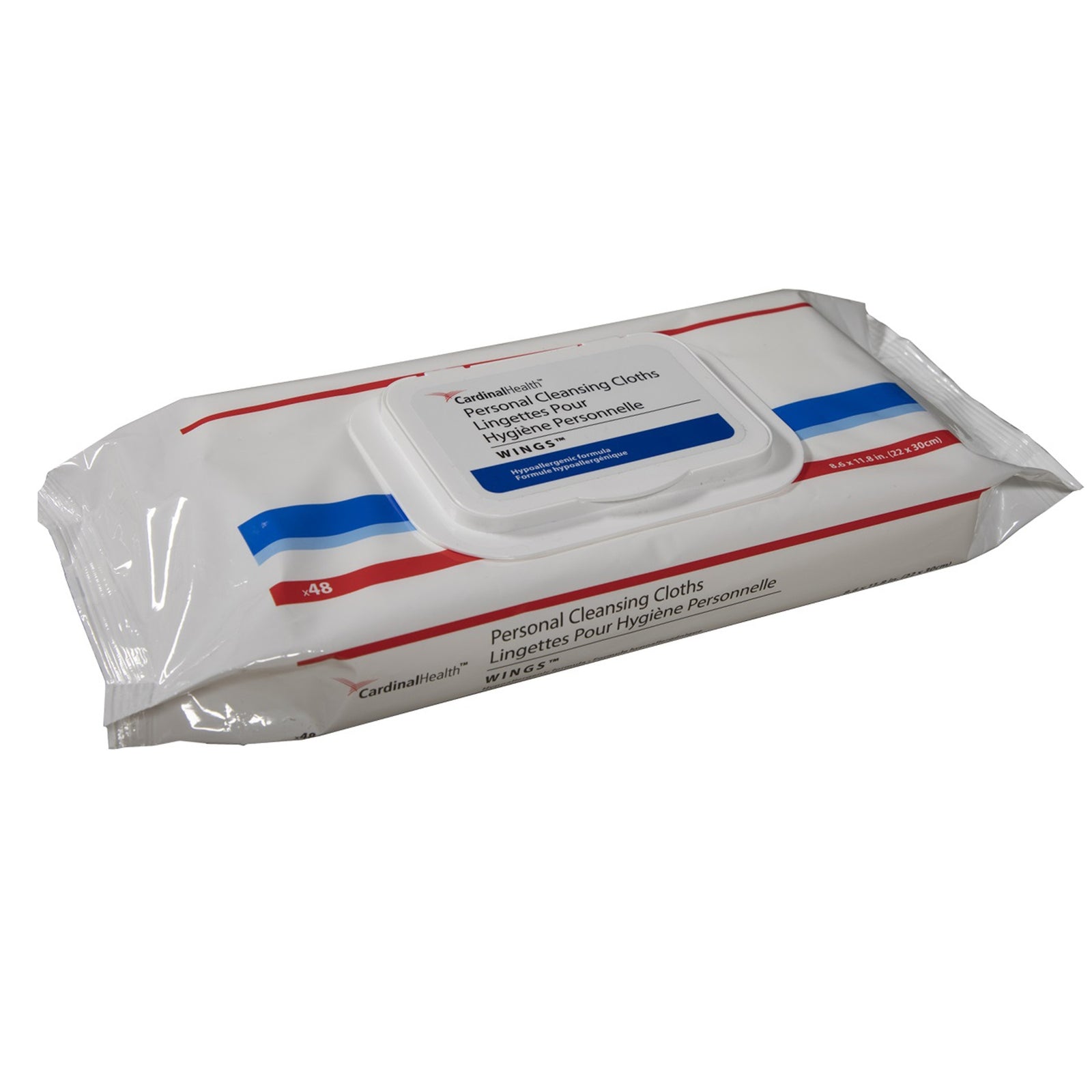 Cardinal Health Wings Rinse-Free Personal Wipe