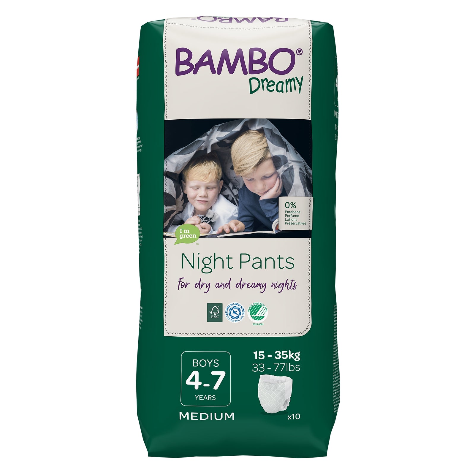 ABENA NORTH AMER Bambo Dreamy Night Training Pants for Boys, 4-7 Years