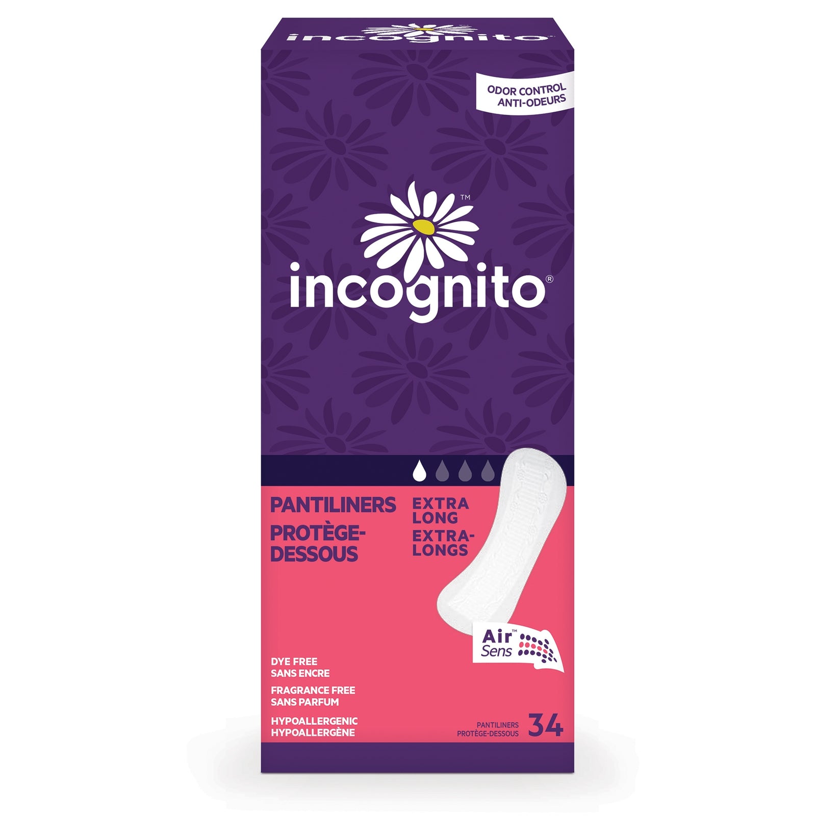 Incognito® Extra Long Light Absorbency Panty Liners