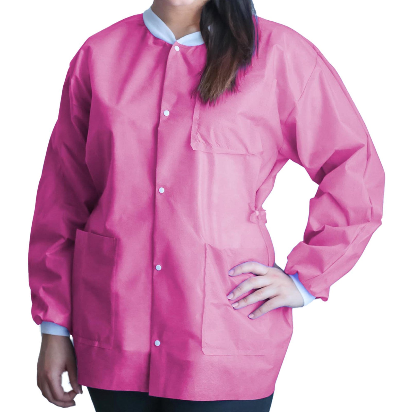 DUKAL LLC Fitme Lab Coat, Raspberry Pink, Medium