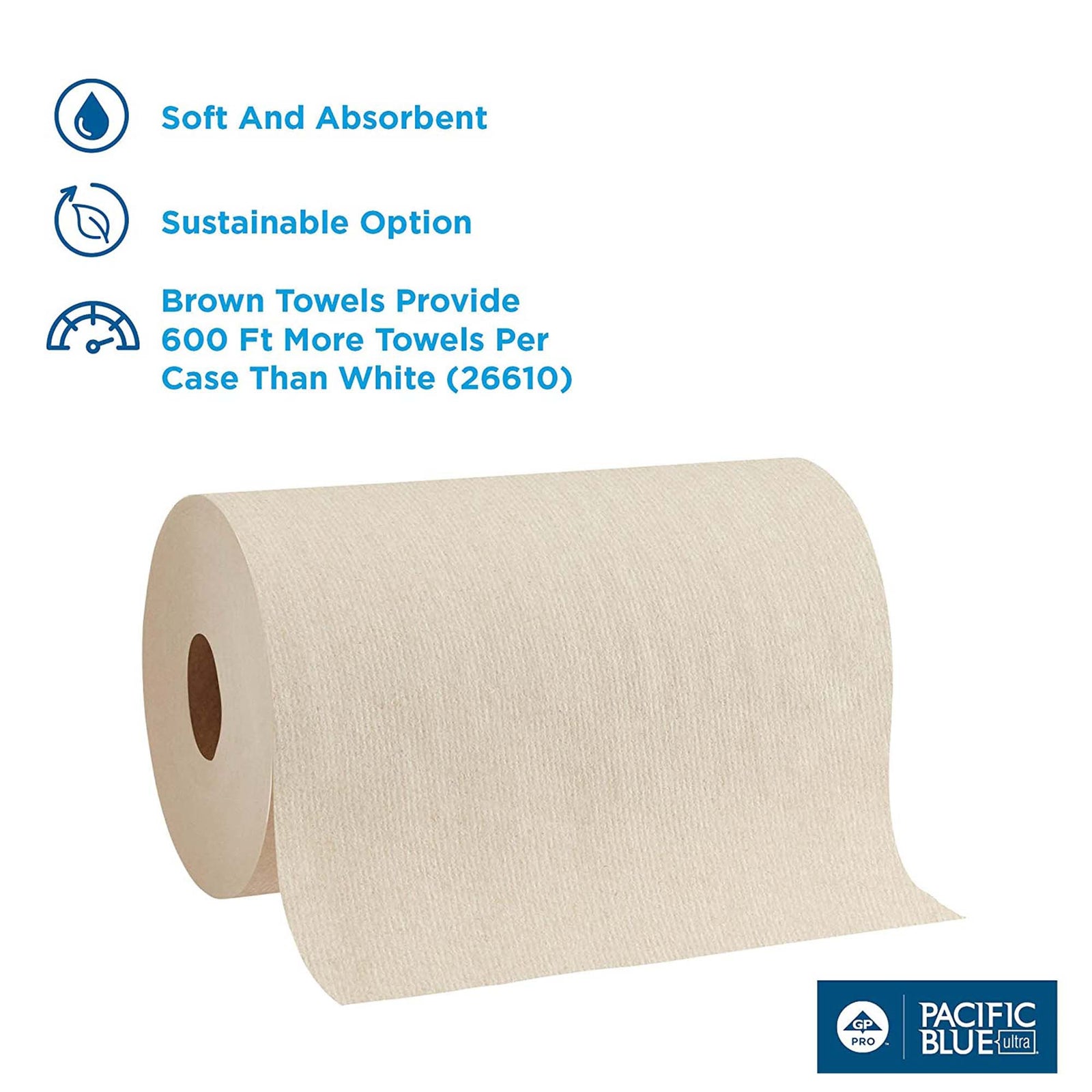 Pacific Blue Ultra™ Brown Paper Towel Roll 6 x 9 Inch