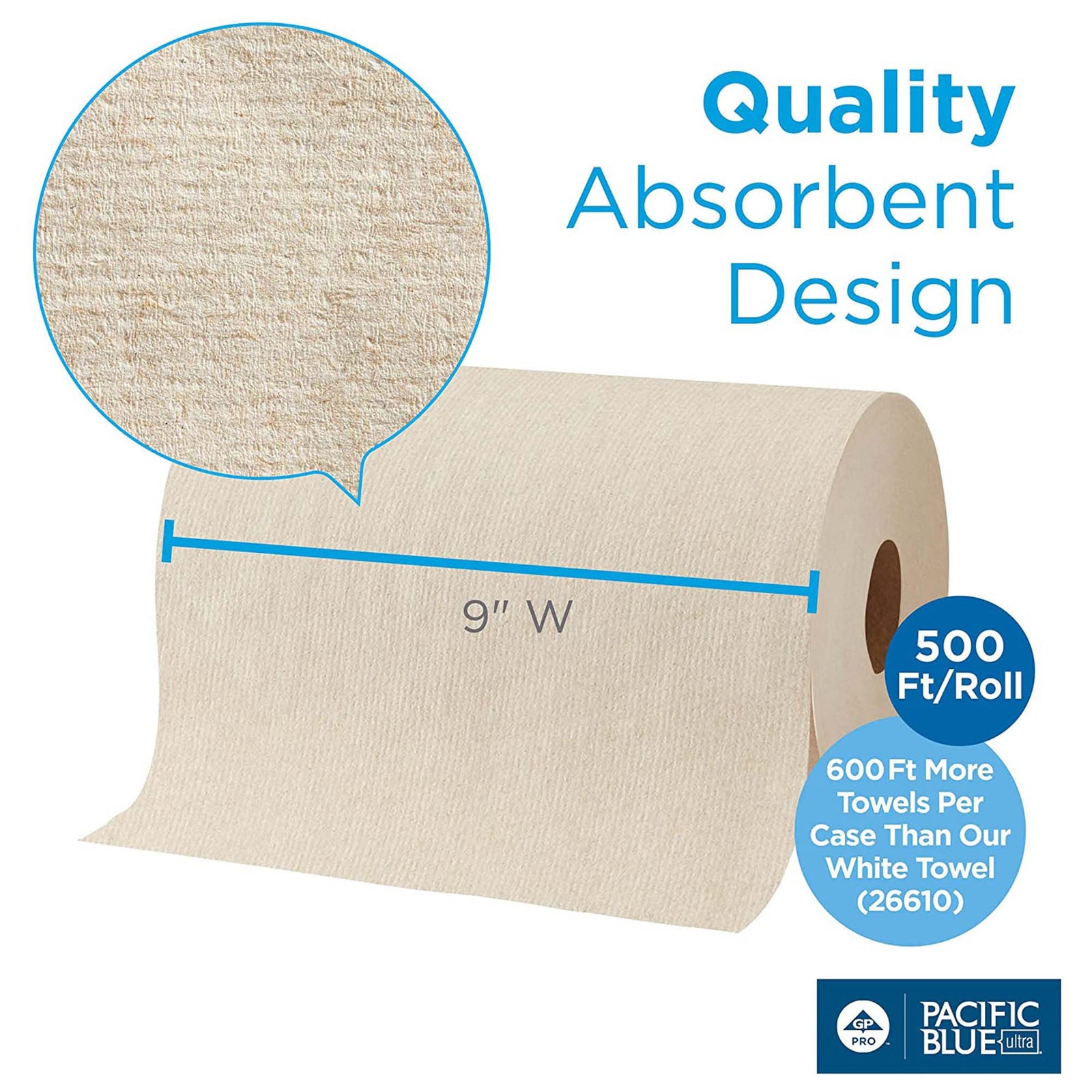 Pacific Blue Ultra™ Brown Paper Towel Roll 6 x 9 Inch