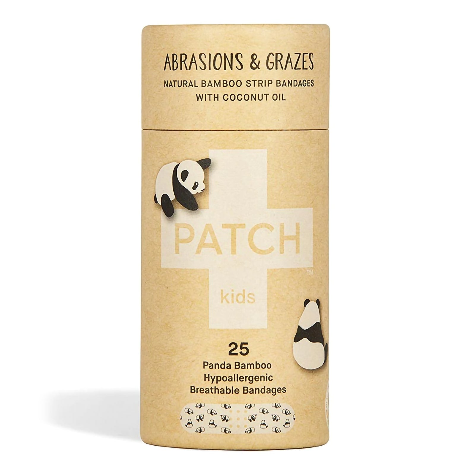 Adhesive Strip Patch Kids Bamboo / Coconut Oil Kid Design (Pandas) 3/4 X 3 Inch Sterile