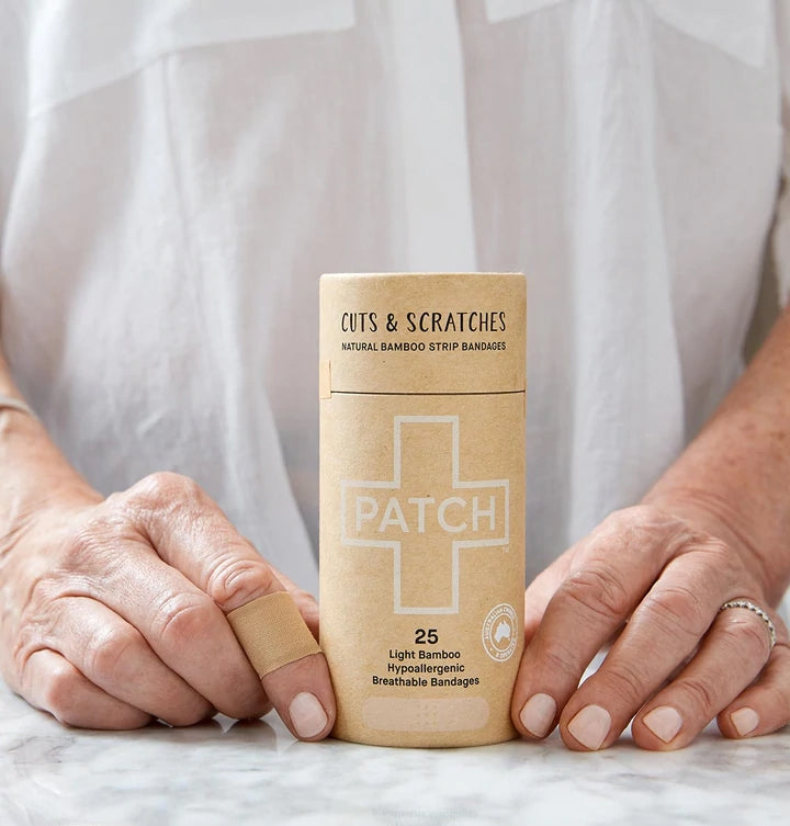Adhesive Strip Patch Bamboo Tan 3/4 x 3 Inch Sterile