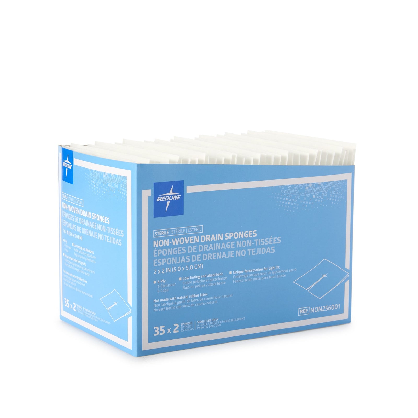 Medline I.V. Sponge 2 x 2 Inch 6-Ply Sterile