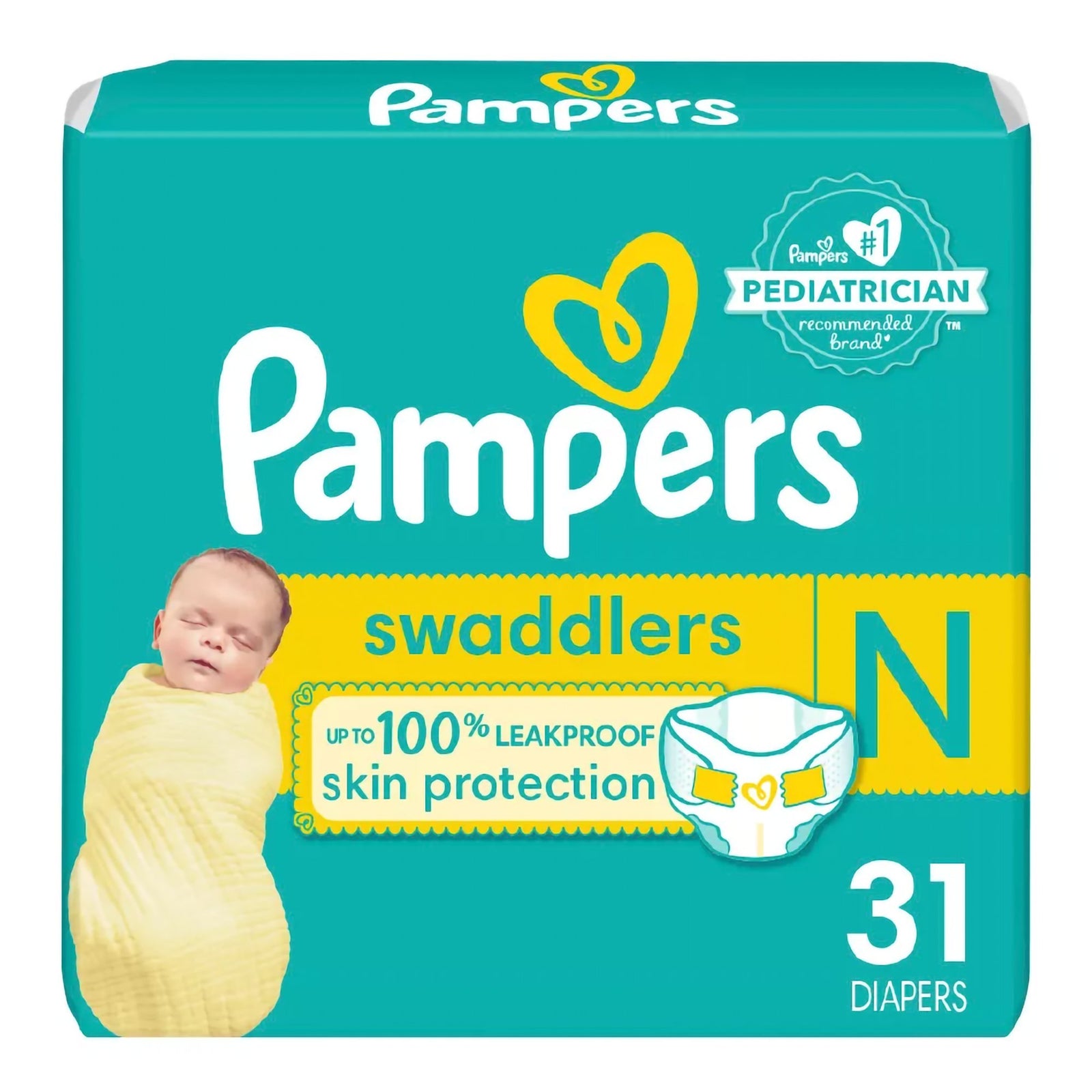 Pampers Swaddlers Newborn Diapers - Case of 4