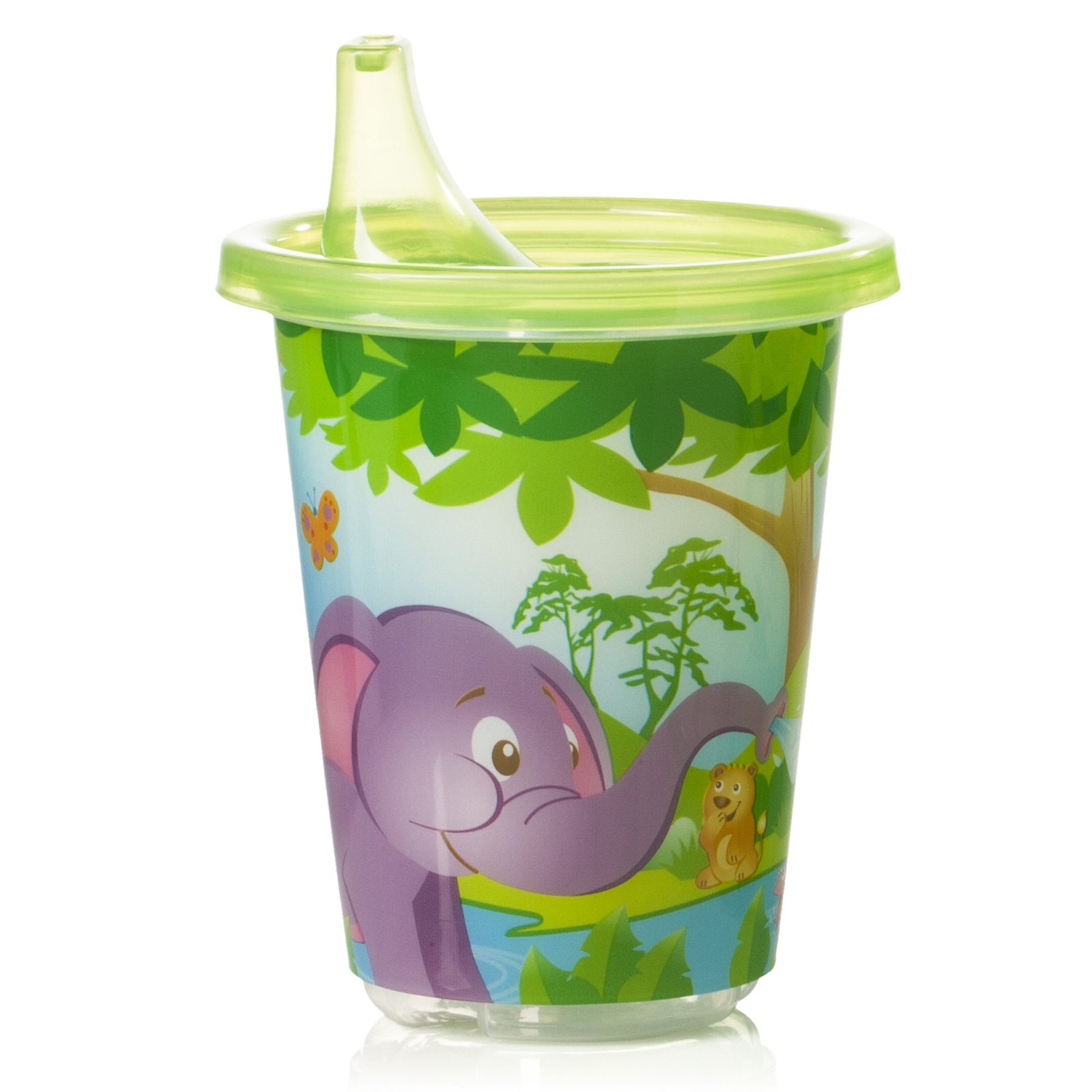 10 oz. Plastic Sippy Cup Zoo Friends Print Reusable