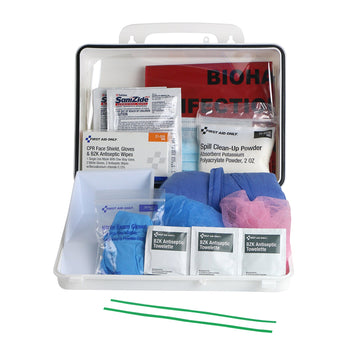 Bloodborne Pathogen Spill Cleanup Kit with CPR Protection